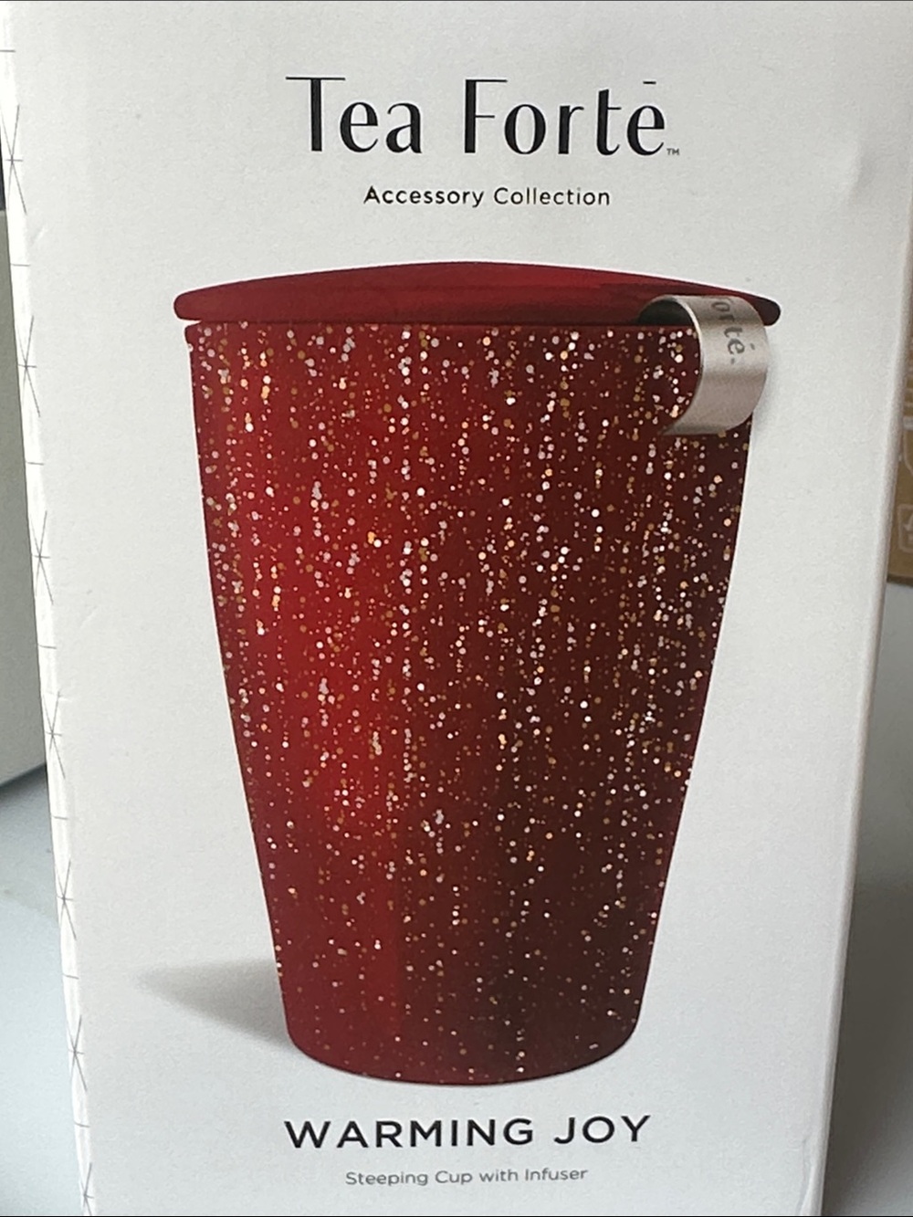 Tea Forte Warming Joy KATI accessory collection steeping cup new in box red